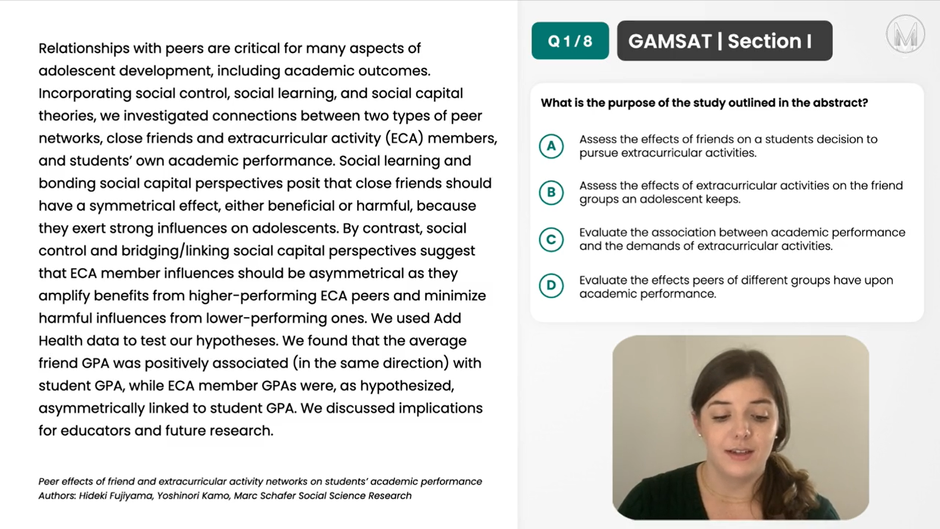 GAMSAT S1 Social Science