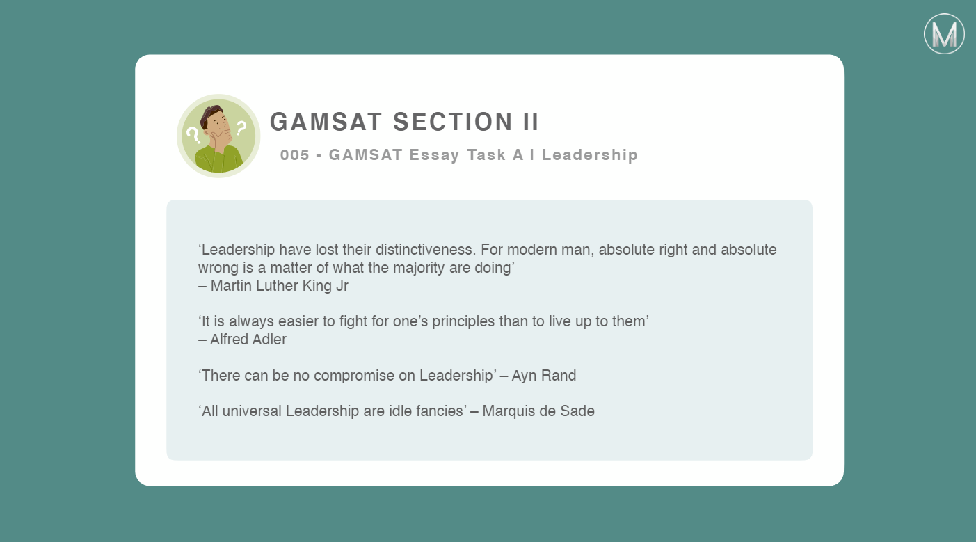GAMSAT S2 Leadership