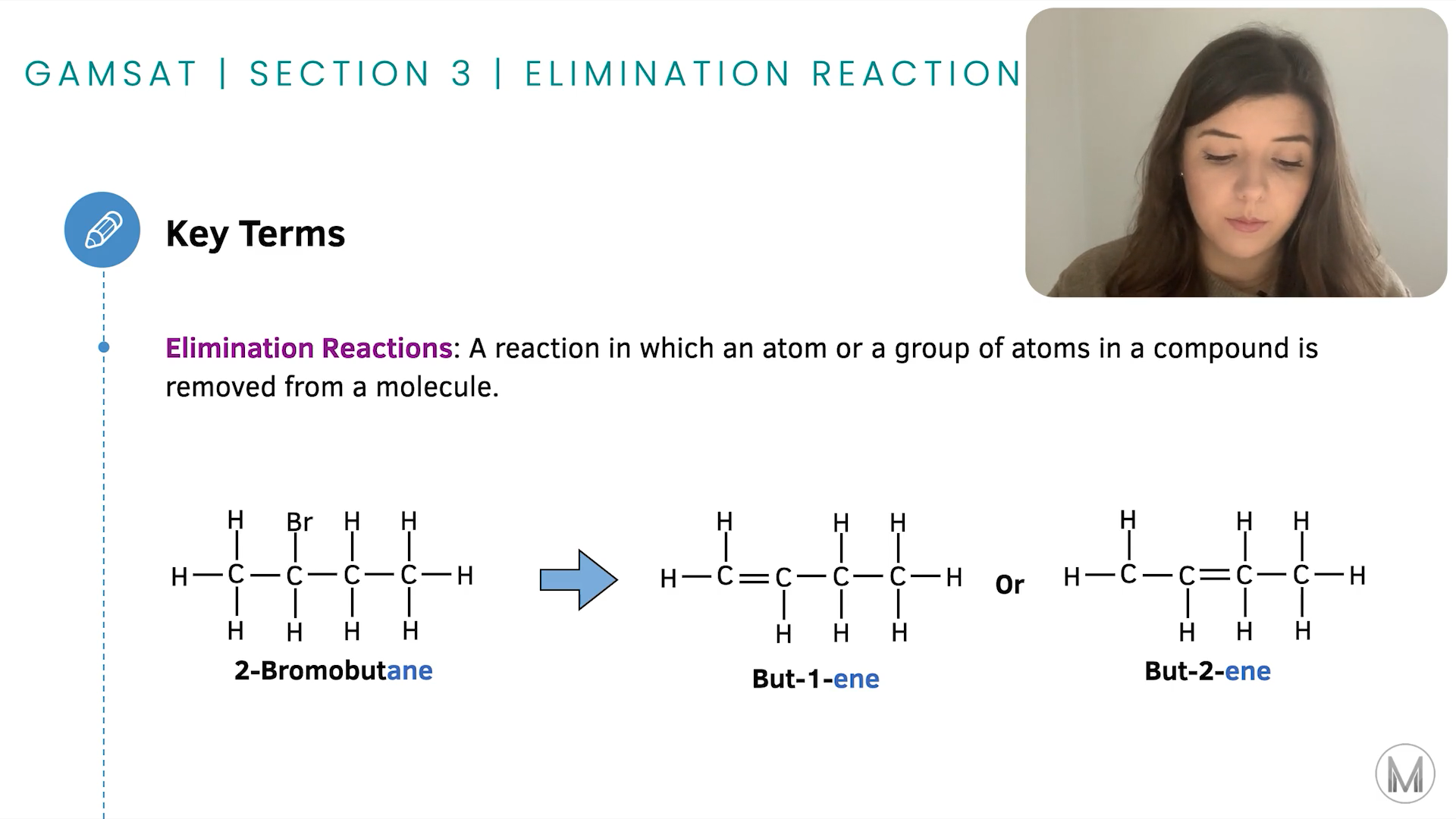 GAMSAT S3 Chemistry Elimination Reaction